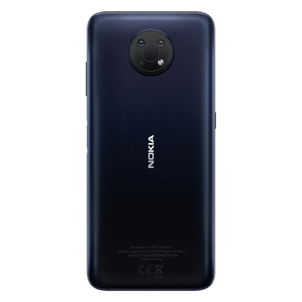 Nokia G10 in a cool Blue finish. Enjoy a comfortable grip and a premium look at an affordable price