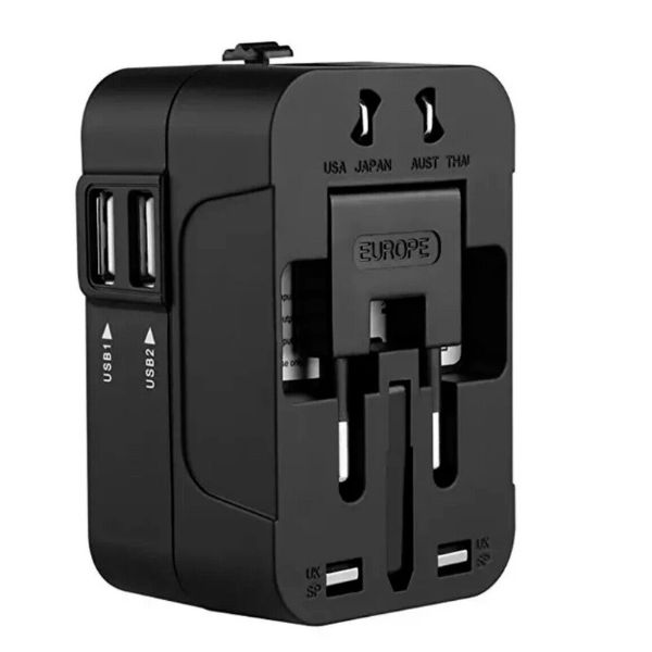 Universal Travel Adaptor Worldwide Charger Plug Converter with USB & Type C