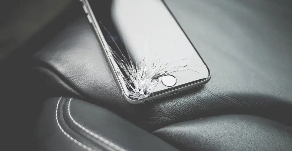 Cracked iPhone screen