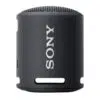 Close-up of a black Sony SRS-XB13 wireless speaker, showing its compact size and rounded design.