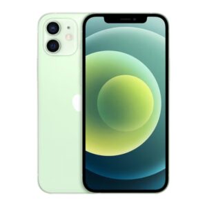 Refurbished green iPhone 12 with dual-camera system