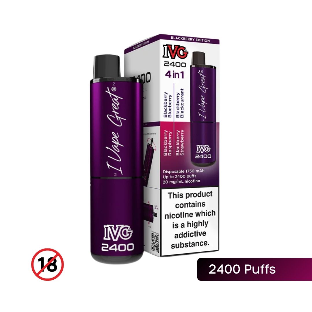 IVG 2400 Disposable Vape Blackberry Edition - Rich Blackberry Flavor