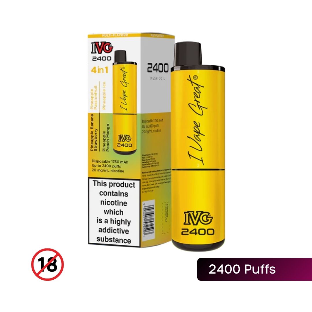 IVG 2400 Disposable Vape Pineapple Edition - Tropical Pineapple Flavor