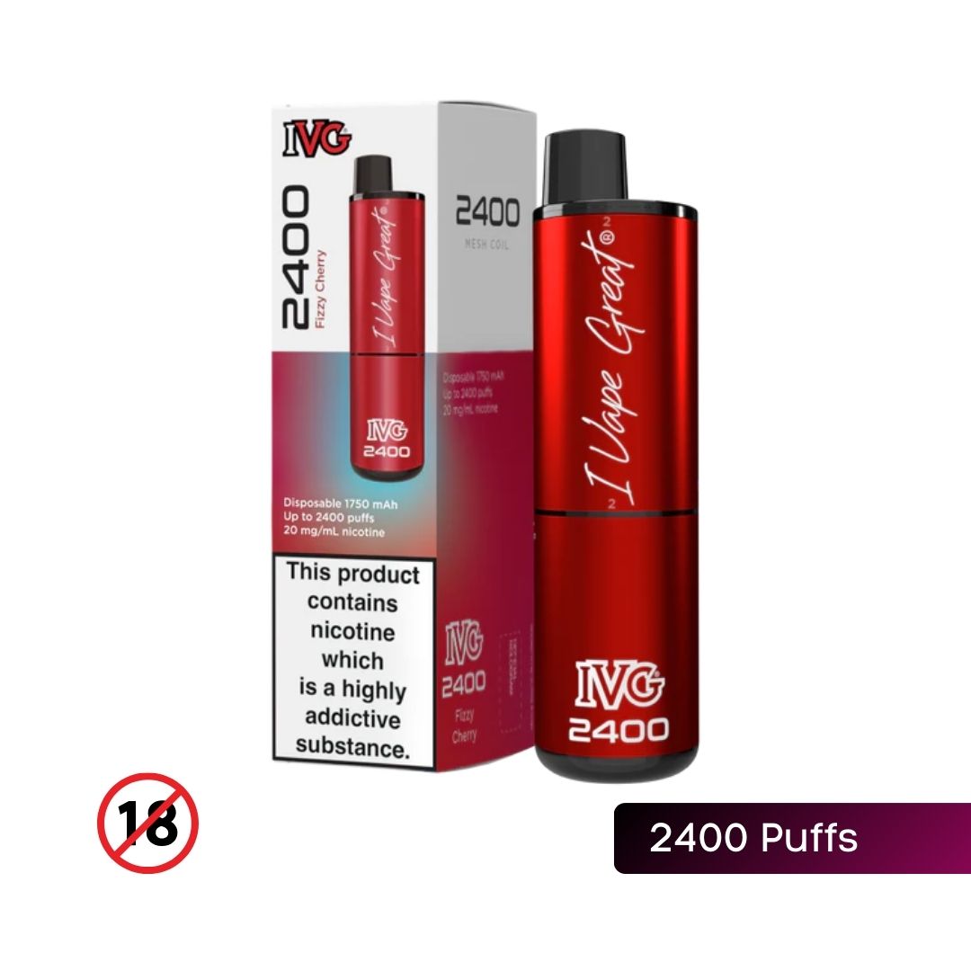 IVG 2400 Disposable Vape Fizzy Cherry Edition - Cherry Flavor with a Fizzy Twist