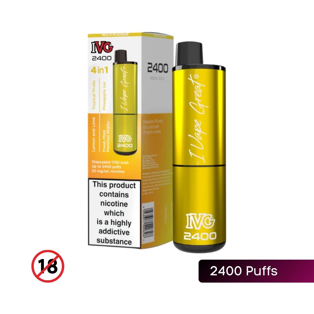 IVG 2400 Disposable Vape Yellow Edition - Zesty Citrus Flavor