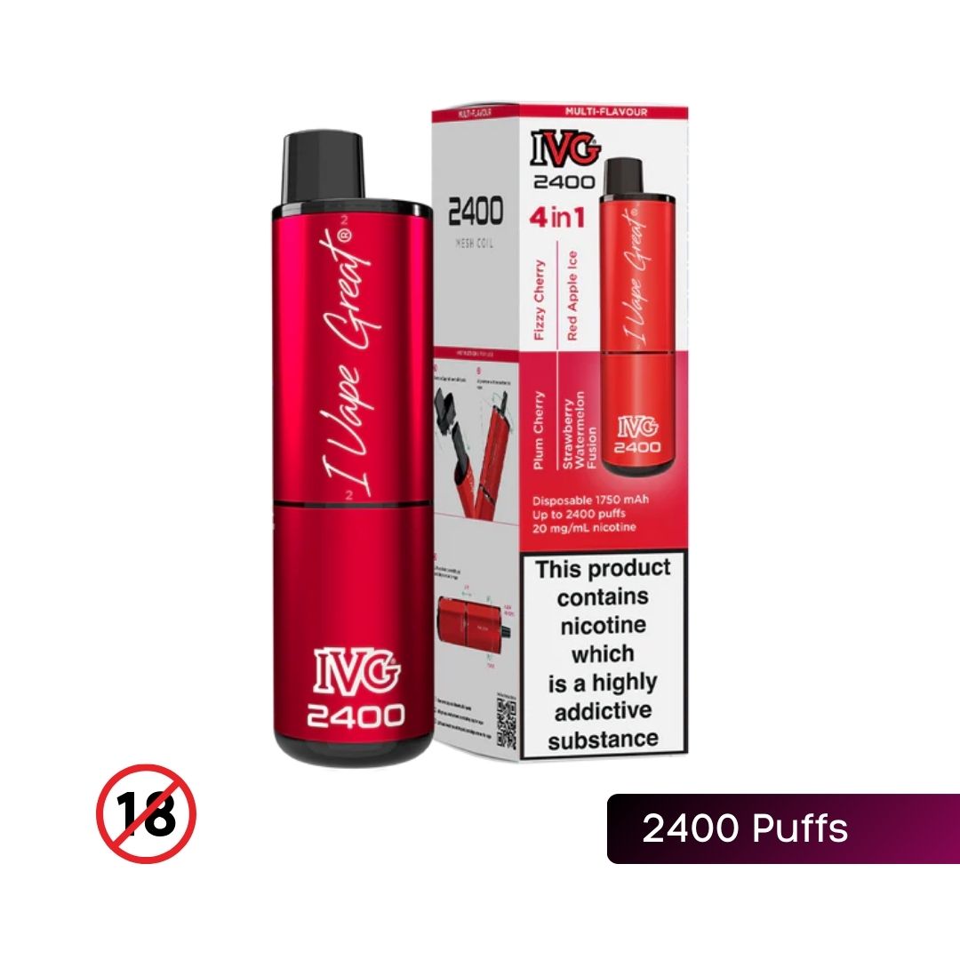 IVG 2400 Disposable Vape Red Edition - Sweet Strawberry Flavor