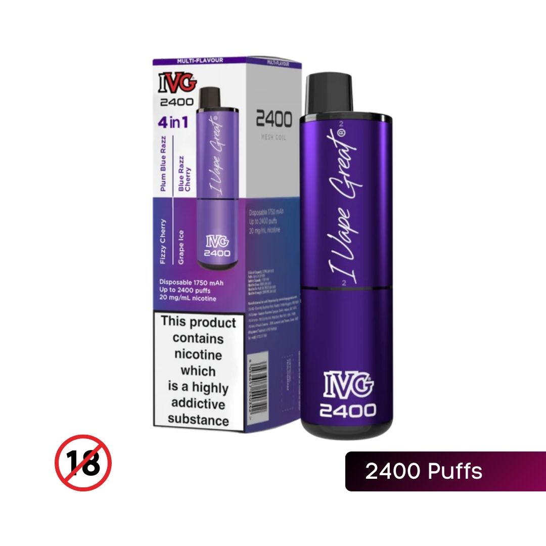 IVG 2400 Disposable Vape Purple Edition - Grape Fusion