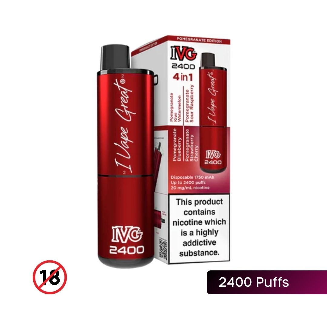 IVG 2400 Disposable Vape Pomegranate Edition - Sweet Pomegranate Flavor