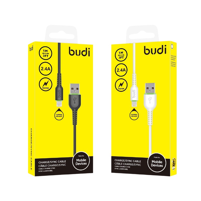 BUDI USB to iPhone Charging Cable